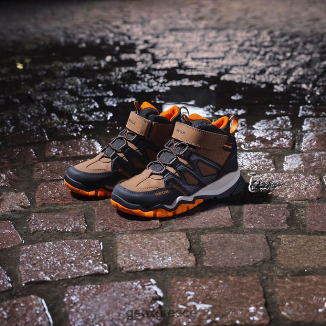 4DBLR01273 lt καφέ/μαύρο Geox αγόρι montrack abx