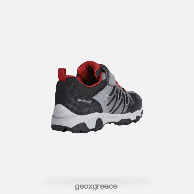 4DBLR01364 μαύρο κόκκινο Geox αγόρι μαγνητάρ