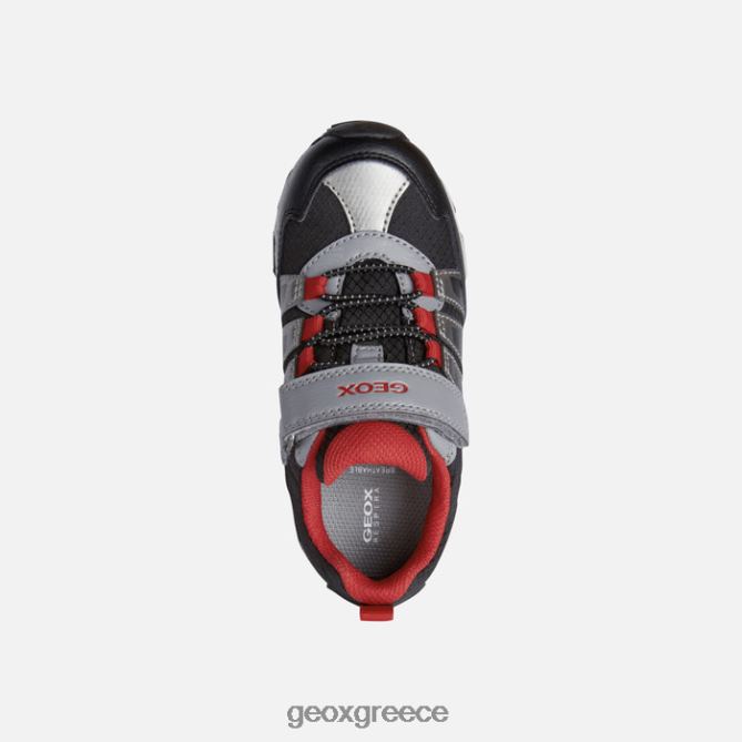 4DBLR01364 μαύρο κόκκινο Geox αγόρι μαγνητάρ