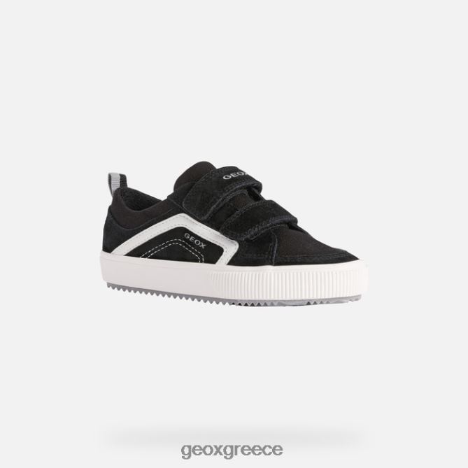 4DBLR01399 μαύρο άσπρο Geox alonisso junior