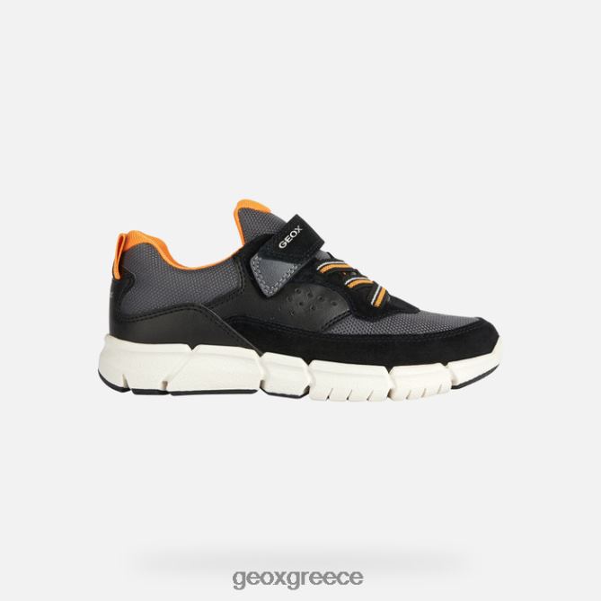 4DBLR01961 μαύρο/πορτοκαλί Geox flexyper αγόρι
