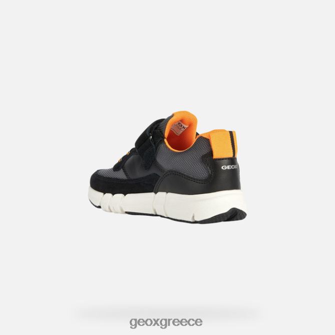 4DBLR01961 μαύρο/πορτοκαλί Geox flexyper αγόρι