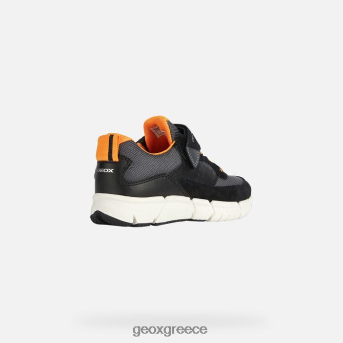 4DBLR01961 μαύρο/πορτοκαλί Geox flexyper αγόρι