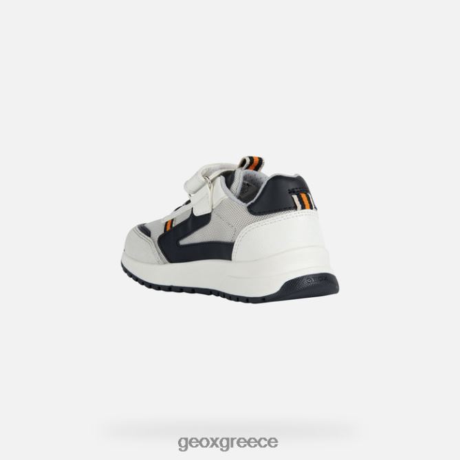 4DBLR01978 άσπρο μαύρο Geox μπριζε αγόρι