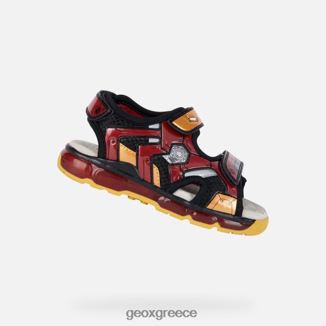 4DBLR01049 μαύρο κόκκινο Geox σανδάλι android junior