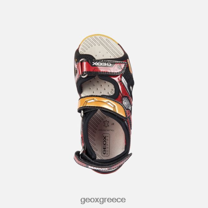 4DBLR01049 μαύρο κόκκινο Geox σανδάλι android junior