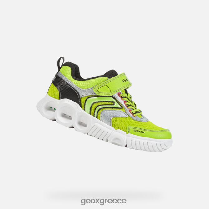 4DBLR01382 ασβέστη/μαύρο Geox αγόρι σκουπιών