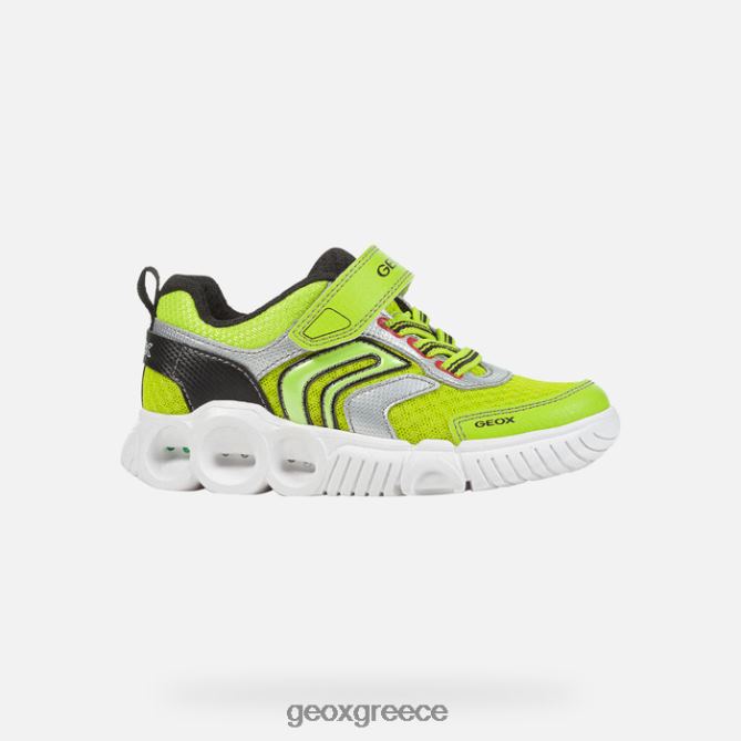 4DBLR01382 ασβέστη/μαύρο Geox αγόρι σκουπιών