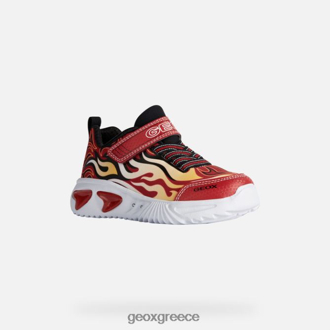 4DBLR01943 κόκκινο μαύρο Geox αγόρι βοηθός