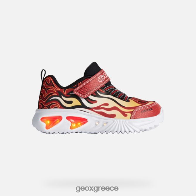 4DBLR01943 κόκκινο μαύρο Geox αγόρι βοηθός