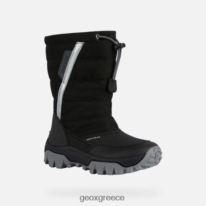 4DBLR01160 μαύρο ασήμι Geox himalaya abx junior