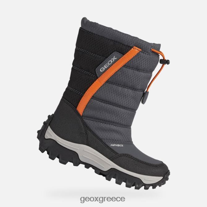 4DBLR01161 σκούρο γκρι/πορτοκαλί Geox himalaya abx junior