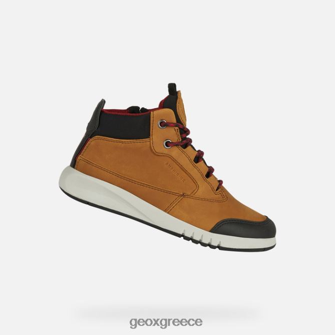 4DBLR01333 ανοιχτό καφέ/σκούρο κόκκινο Geox aeranter abx αγόρι