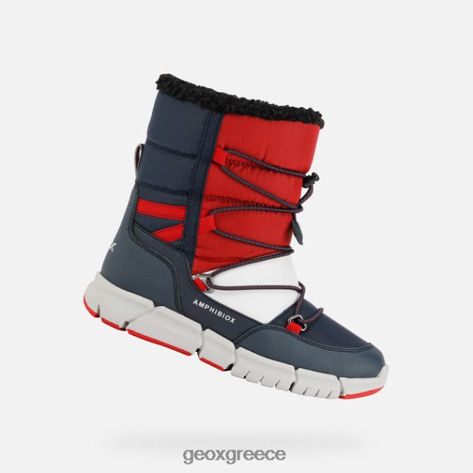 4DBLR01362 ναυτικό/κόκκινο Geox flexyper abx αγόρι