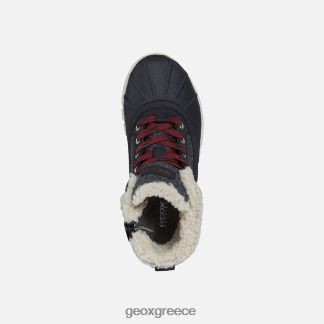 4DBLR01990 σκούρο γκρι/μπορντό Geox flexyper abx αγόρι