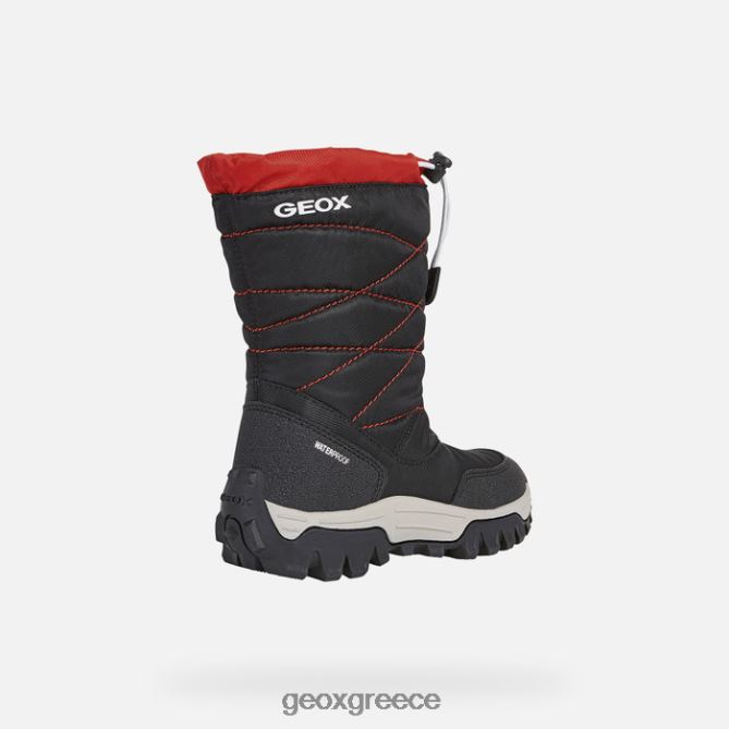 4DBLR01402 μαύρο κόκκινο Geox αγόρι από τα Ιμαλάια