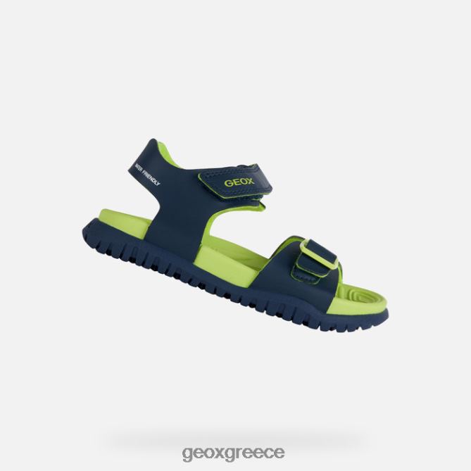 4DBLR01054 ναυτικό / ασβέστη Geox σανδάλι fusbetto junior