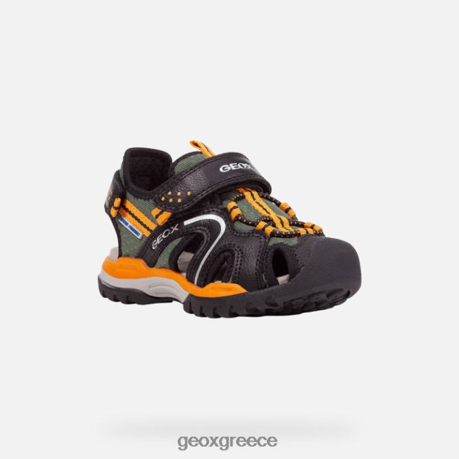 4DBLR01277 μαύρο/πορτοκαλί Geox borealis αγόρι