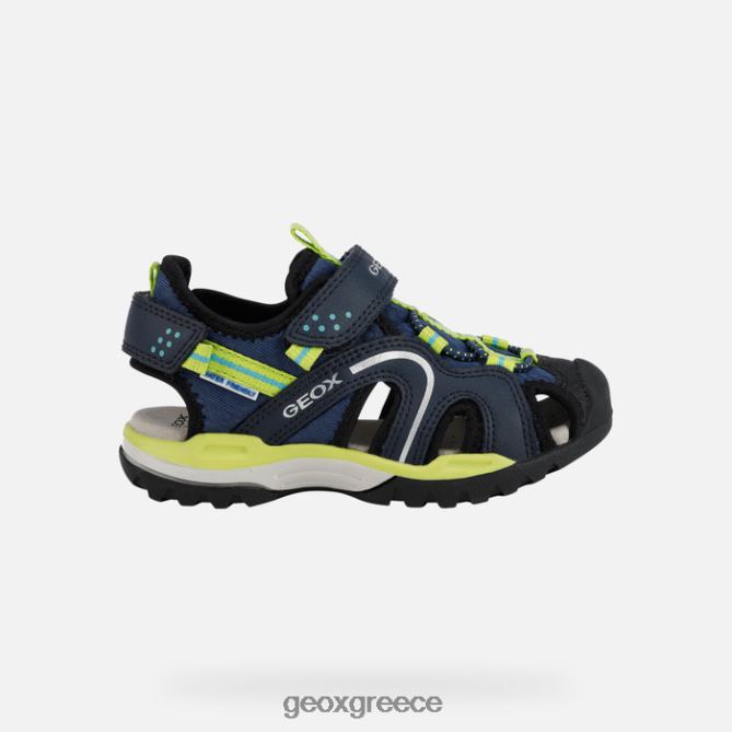 4DBLR01278 dk blue/lime Geox borealis αγόρι