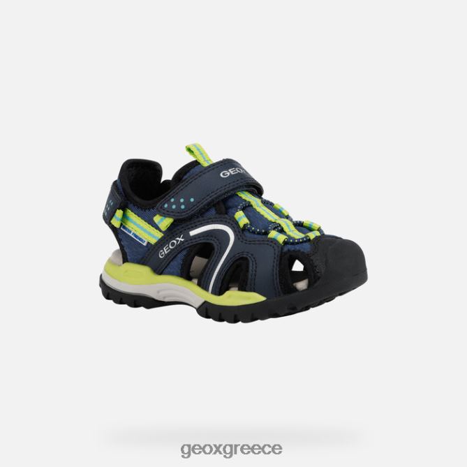 4DBLR01278 dk blue/lime Geox borealis αγόρι