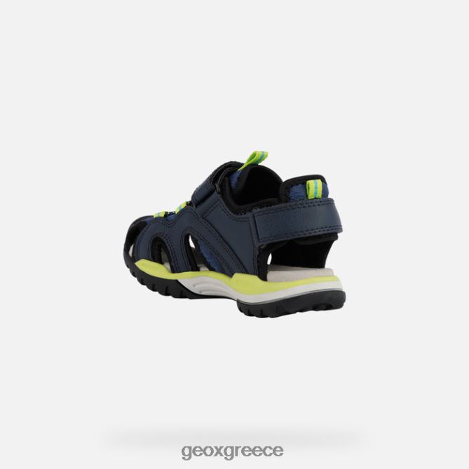 4DBLR01278 dk blue/lime Geox borealis αγόρι