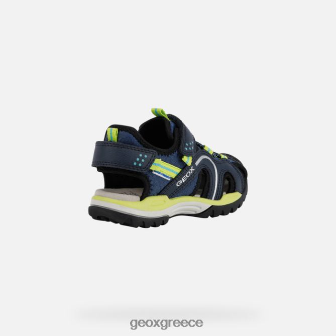 4DBLR01278 dk blue/lime Geox borealis αγόρι