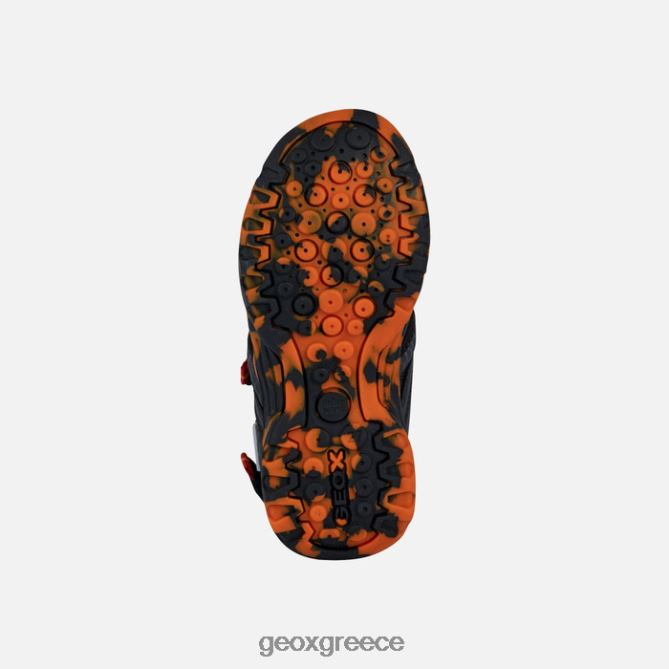 4DBLR01279 μαύρο κόκκινο Geox borealis αγόρι