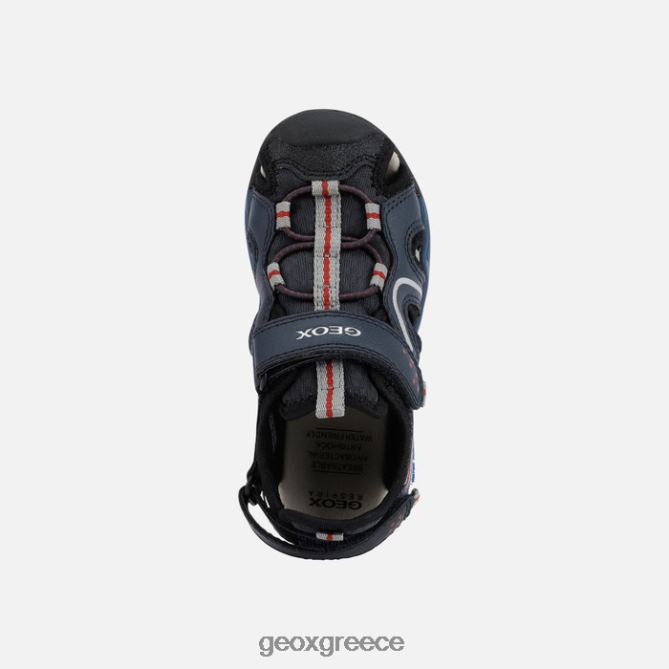 4DBLR01281 ναυτικό/κόκκινο Geox borealis αγόρι