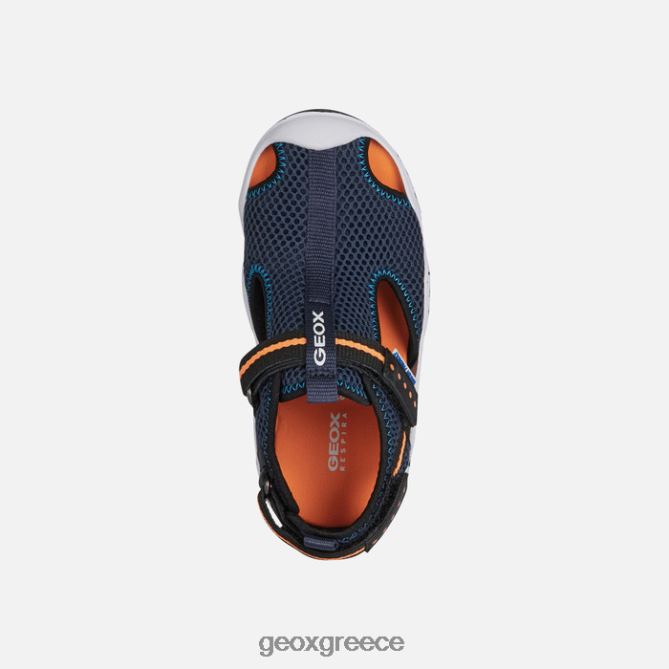 4DBLR01349 navy/fluo orange Geox wader junior
