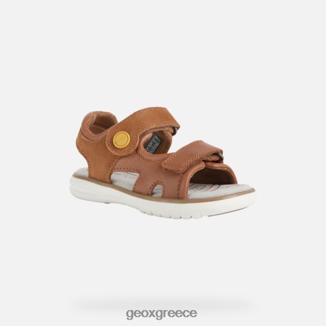 4DBLR01947 καφέ/σκούρο κίτρινο Geox σανδάλι maratea αγόρι