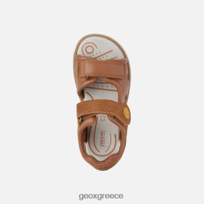 4DBLR01947 καφέ/σκούρο κίτρινο Geox σανδάλι maratea αγόρι