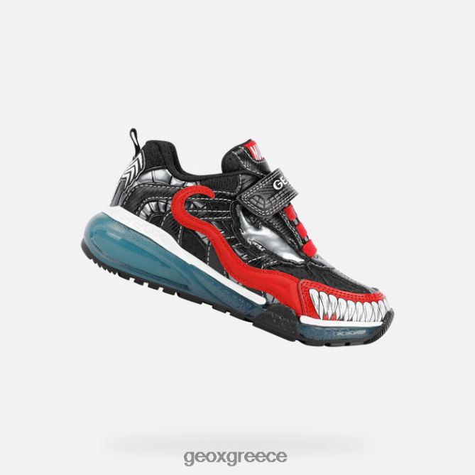 4DBLR01023 μαύρο κόκκινο Geox bayonyc junior