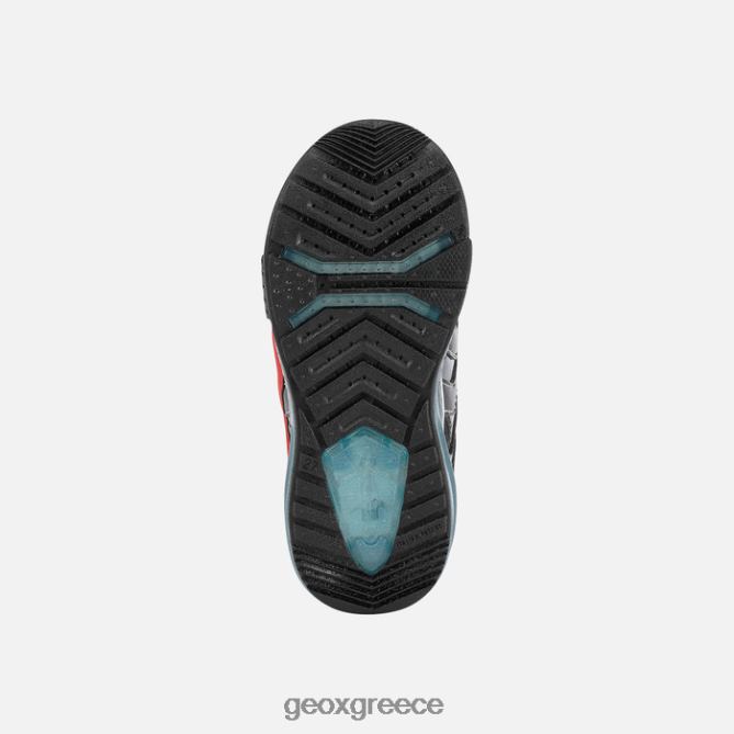 4DBLR01023 μαύρο κόκκινο Geox bayonyc junior
