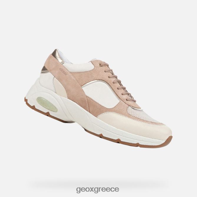 4DBLR0125 σκούρο δέρμα / υπόλευκο Geox alhour γυναίκα