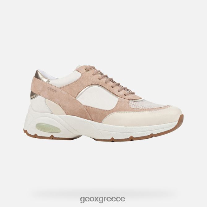 4DBLR0125 σκούρο δέρμα / υπόλευκο Geox alhour γυναίκα