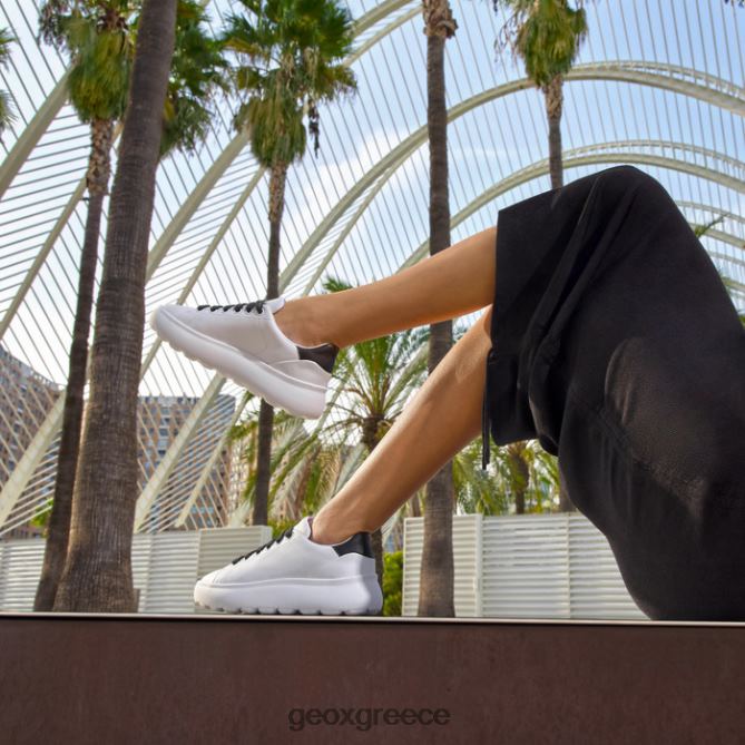 4DBLR01689 άσπρο μαύρο Geox spherica ec4.1 γυναίκα