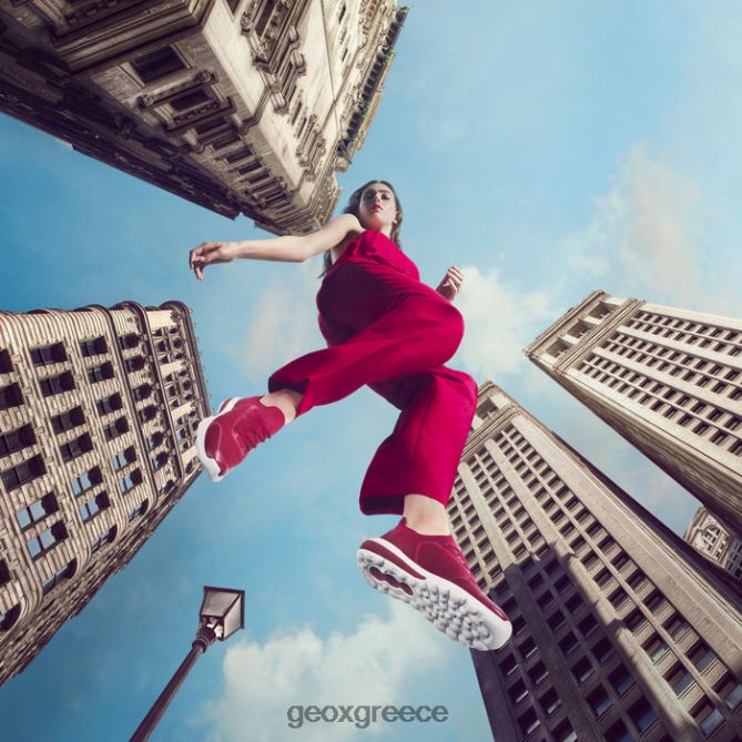 4DBLR01691 σκούρο κόκκινο Geox σφαιρική ακτίφ γυναίκα