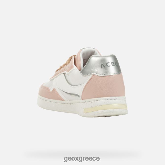 4DBLR0244 ροδακινί/λευκό Geox γυναίκα jaysen