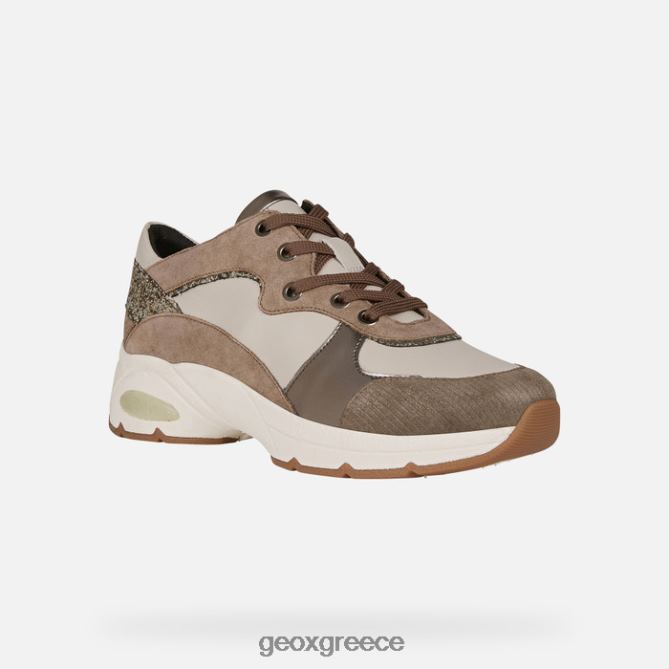 4DBLR0245 πάγος/σκούρο μπεζ Geox alhour γυναίκα