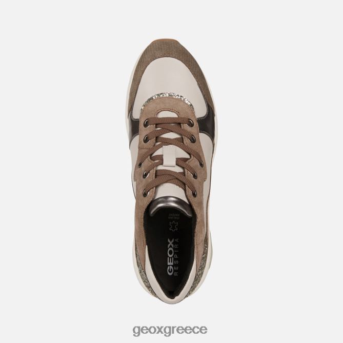 4DBLR0245 πάγος/σκούρο μπεζ Geox alhour γυναίκα