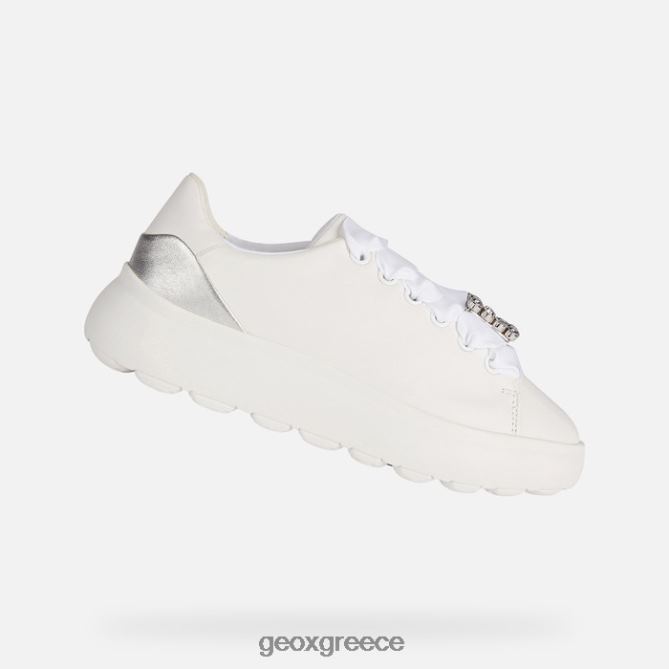 4DBLR0267 λευκό/ασημί Geox spherica ec4.1 γυναίκα