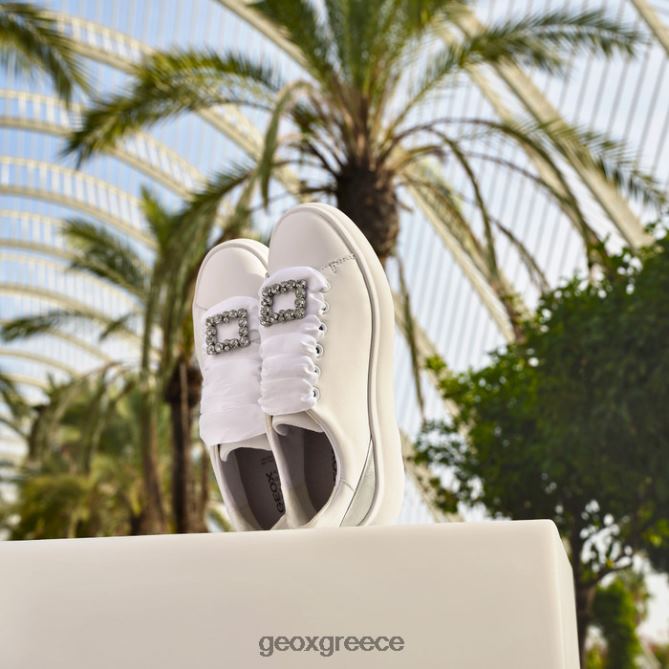 4DBLR0267 λευκό/ασημί Geox spherica ec4.1 γυναίκα