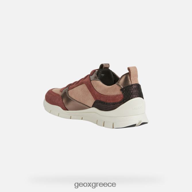 4DBLR0295 μαόνι/σκούρο τριαντάφυλλο Geox Σούκι γυναίκα