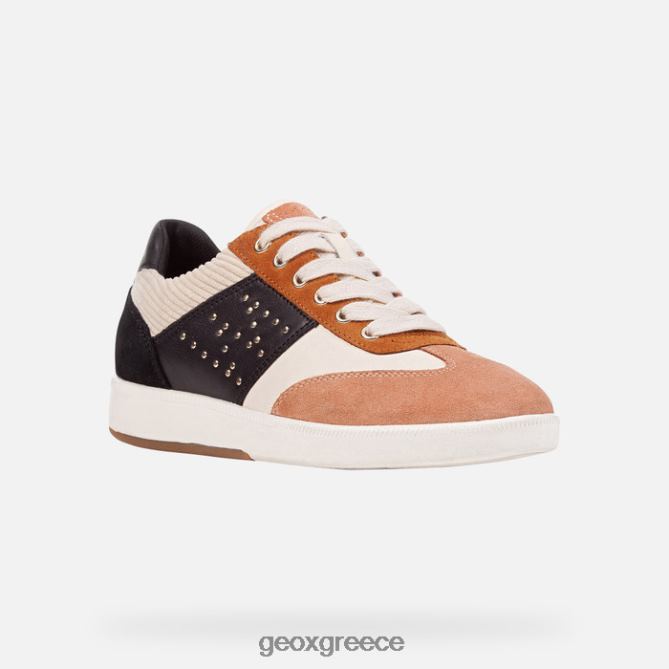 4DBLR0314 κρεμ/μαύρο Geox γυναίκα μελέδα
