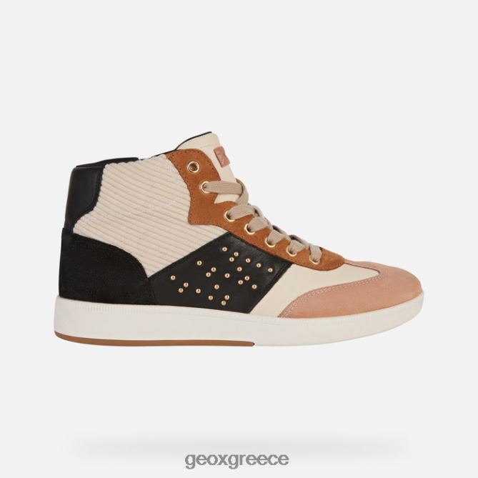 4DBLR0396 κρεμ/μαύρο Geox γυναίκα μελέδα