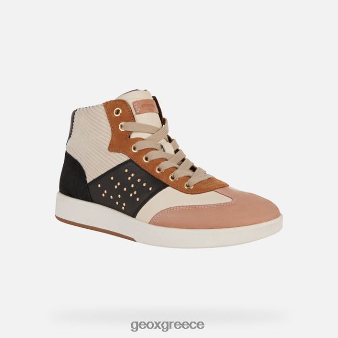 4DBLR0396 κρεμ/μαύρο Geox γυναίκα μελέδα