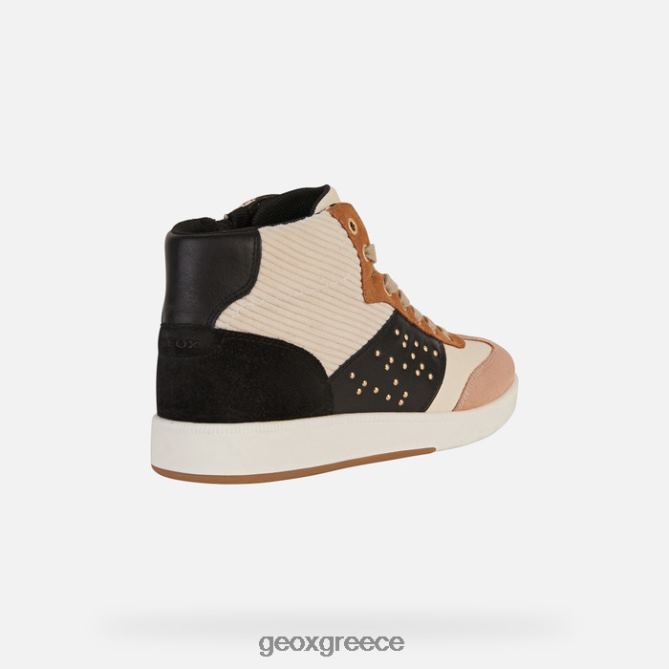 4DBLR0396 κρεμ/μαύρο Geox γυναίκα μελέδα
