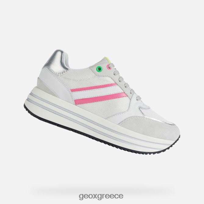 4DBLR0398 λευκό/φλουο φούξια Geox γυναίκα kency