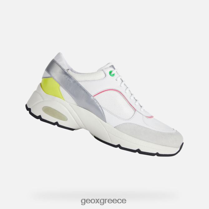 4DBLR0413 λευκό/φλουο φούξια Geox alhour γυναίκα