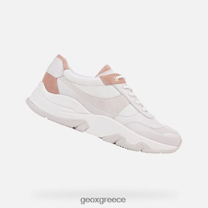 4DBLR0416 λευκό/σκούρο ροζ Geox Κρίστεν γυναίκα